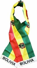 Bolivia Bolivian Country Lightweight Flag Printed Knitted Style Scarf 8"x60"