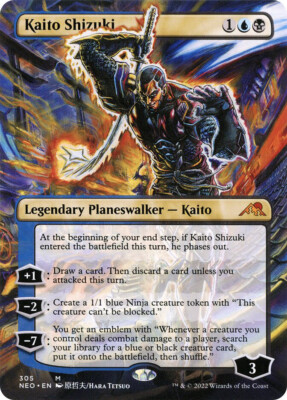MTG Kaito Shizuki Borderless - Kamigawa: Neon Dynasty #305