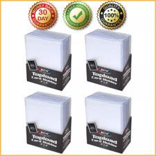 100-CT TOPLOAD CARD HOLDER Baseball Trading Card Sleeves Hard Plastic Clear Case