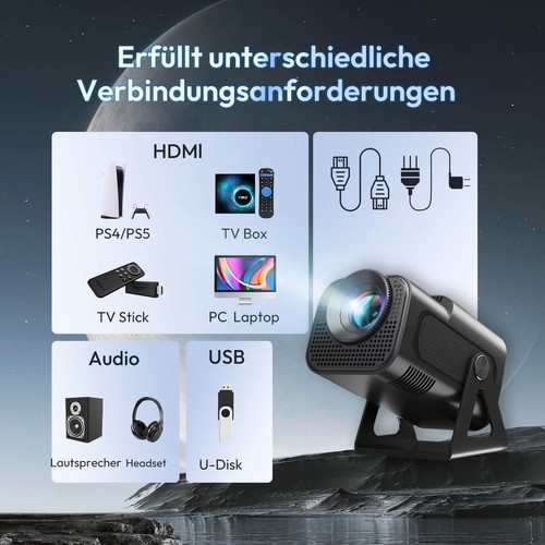 20000 lumen LED Projektor WiFi Android 4K USB HDMI Beamer UHD Heimkino Projektor - Bild 46 von 57