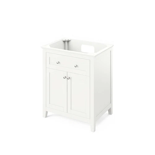 30" Chatham White Wood Single Bathroom Vanity Shaker + A Soft-Close Drawer - Picture 1 of 3