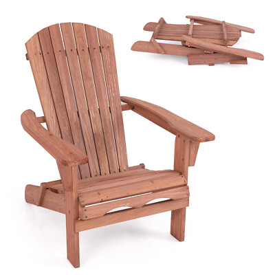Adirondack Stuhl klappbar Gartenstuhl Holz mit hoher Rückenlehne