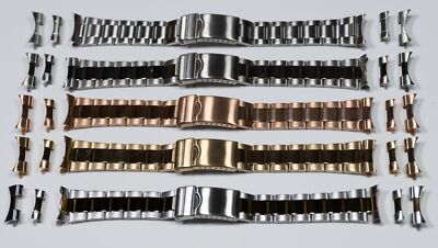 Curved End Oyster Watch Bracelet Strap For Rolex 18mm - 22mm Band Sub & GMT New