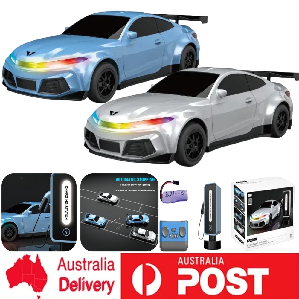 Remote Control RC Car Mini Race Sports Car Colorful Light Parking Pile Toy Gift
