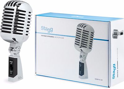 Stagg SDMP40CR Retro Vintage Mikrofon 50er Niere Dynamisch Mehrzweck