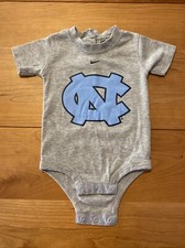 Nike Grey Team UNC Tar Heels 6/9 Months One Piece Bodysuit