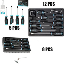 DURATECH Screwdriver Set 5 PCS/8 PCS/12 PCS Storage Tray Included Alloy Steel