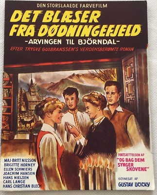 Das Erbe von Björndal Maj-Britt Nilsson Horney Vintage 1960 Danish Movie Program