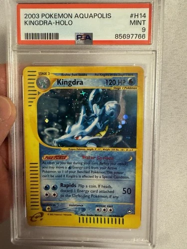 2003 Pokemon - Kingdra Holo Rare E Reader Aquapolis H14/H32 - PSA 9 Mint! WOTC