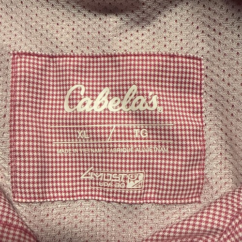 Cabela's 4Most UPF 30 Button Up Outdoor Shirt. Pink. XL Short Sleeve women’s - Picture 2 of 5