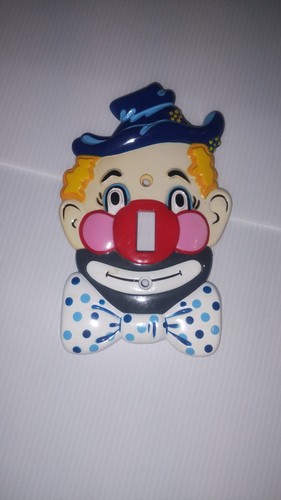 Clown Lichtschalter Platte Abdeckung Vintage bunt Fliege Zirkus Zimmer Deko