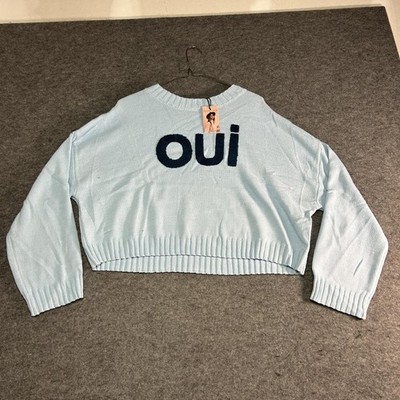 Sincerely Jules Sweater Womens Small, Oui Pullover Crewneck Soft Cotton Blend