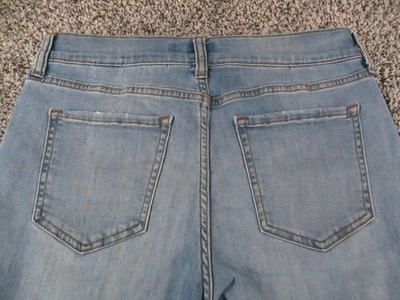 Banana Republic Skinny Jeans Womens 4 Blue Mid Rise Distressed 27x29