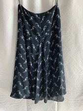 Vintage Jones New York Women's Blue and Navy Maxi Skirt Size 8