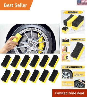 12 Pieces Tire Applicator Pads car Wax tire Dressing Shine Color Polishing Sp...