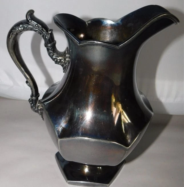 AMERICAN SILVERPLATE Co. QUADRUPLE 水壶 状况完好! — 第 3/4 张图片