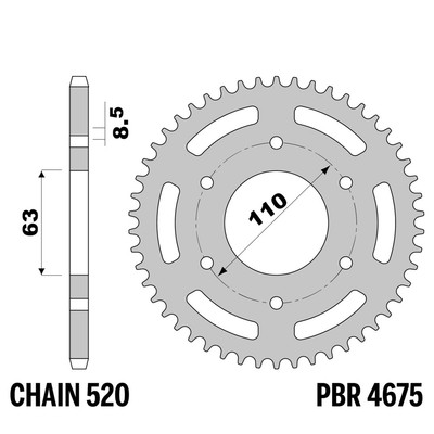 HUSQVARNA SVARTPILEN 401 375 2017-2022 Kettenrad PBR Tonhöhe 520 45 Zähne Ede...