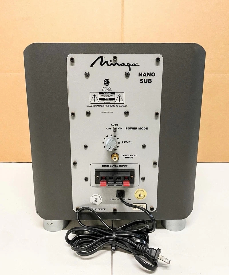 Subwoofer Mirage Nano Sub Power - Gris - 5.1 - 75W RMS Foto 2 de 4
