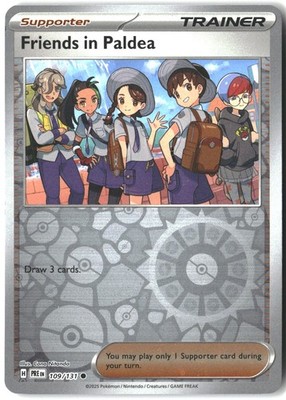 Friends in Paldea 109/131 Common Prismatic Evolutions Pokemon Reverse Holo LP
