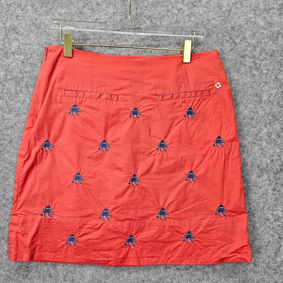 Falda Náufrago Nantucket Island Para Mujer 8 M Naranja Coral Mini Pulpo Preparación de Verano Foto 2 de 4