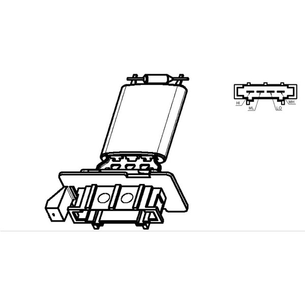 Widerstand InnenraumgebläSe Mahle ABR 98 000P FüR VW Seat Skoda Audi Passat B7-image