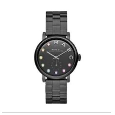 Marc By Marc Jacobs black quartz see-through watch with colored crystals. MARC JACOBS The Cuff Quartz Black Dial Ladies Watch New  main image 3