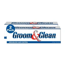 Groom & Clean Hair Control Cream 4.5 Oz Pack of 2 - Mens Hair Styling Cream