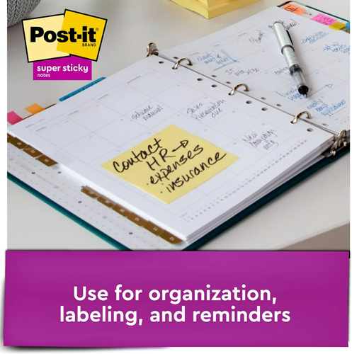 Post-It Super Sticky Notes Yellow 76X76Mm 3321-SSCY (Pack of 3) - Picture 7 of 9