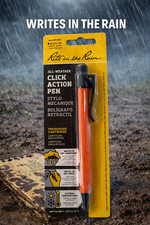 Rite In The Rain Click Action Pen Orange Writes Black In Heat/Cold  Underwater