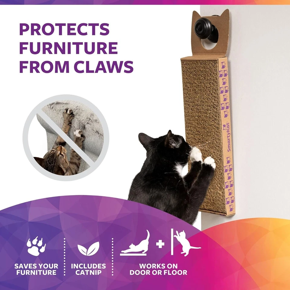 SmartyKat Scratch Up Corrugated Hanging Cat Scratcher, Catnip Infusion - Brown, - Image 4 of 4