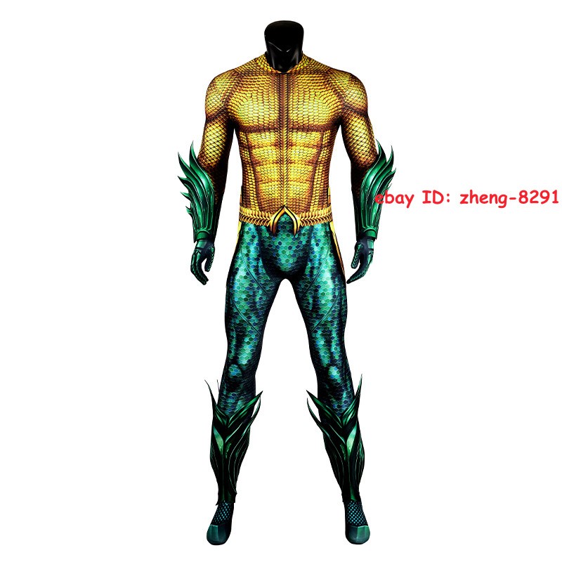 Aquaman 2 el Reino Perdido Arthur Curry Disfraz Conjunto Mono Zentai