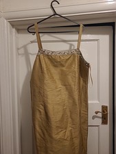 Ladies Gina Bacconi Size M/L Gold Long Length Dress