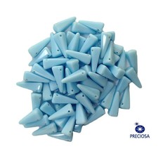 13x6mm Light Blue Turquoise Preciosa Czech Villa Glass Beads 12