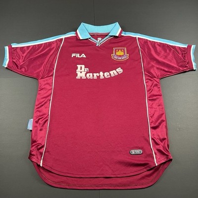 Authentic Original Fila West Ham United Home Shirt 1999/2000 Men s Large (1388)