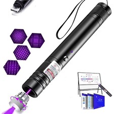 USB Rechargeable Purple Laser Pointer TV LED LCD Screen Presentation Outdoor