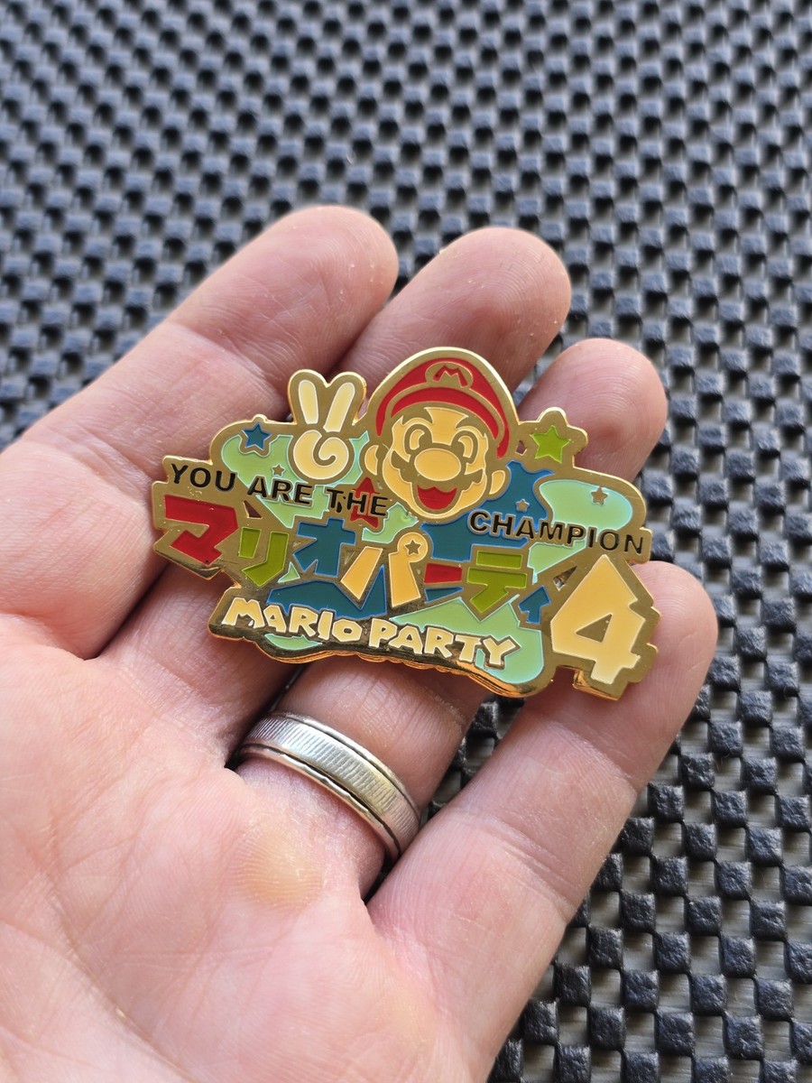 Vintage Nintendo Mario Party 4 Pin Badge Tournament Winner