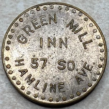 St Paul MN Minnesota Green Mill Inn 57 So Hamline Trade Game Arcade Token T8595