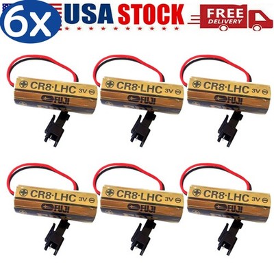   6X FUJI CR8.LHC 3V Battery FDK CR8-LHC For Fanuc battery A98L-0031-0012