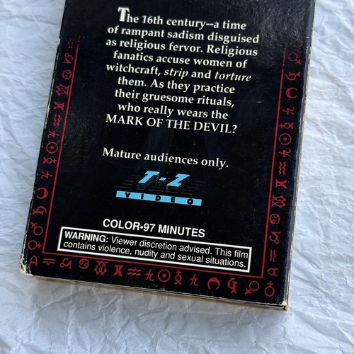 Mark Of The Devil VHS – Uncut Horror Cult Classic – Banned In 31 Countries - Picture 8 of 10