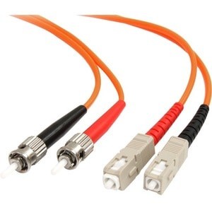 Startech 2M Fiber Optic Cable Multimode Duplex 62.5/125 Lszh St /Sc Om1 St To Sc