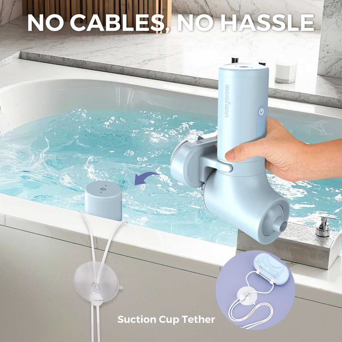 【新品】【希少品】momfann スパ用バスタブジェット Bathtub Jet Spa Portable Bubble Jet 3Level Adjustable Relax Gift