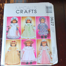 McCall's Crafts 3627 Sewing Pattern for 18" Doll Clothes Outfits