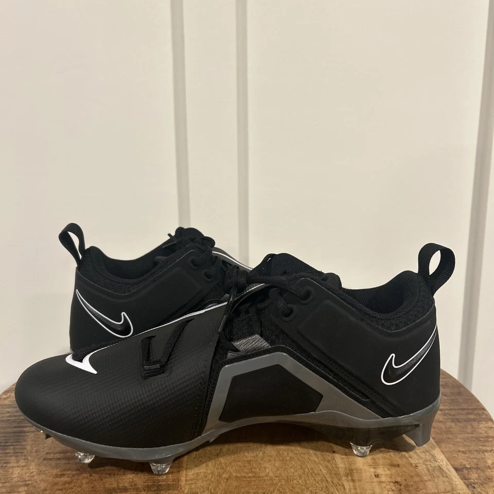 Chuteiras de futebol destacáveis tamanho 11 Wide-Nike Alpha Menace Pro 3 baixas preto cinza - Imagem 4 de 4
