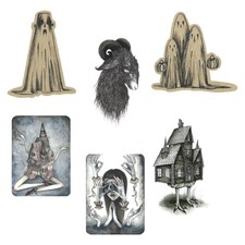 Little Ghouls Art Haunted House Halloween Party Wall Decoration Paper Cutouts