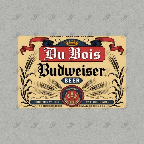 Vintage Du Bois Budweiser Beer Metal Sign Buffalo NY Dist Co #402454