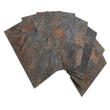 Piece Peel and Stick Backsplash Wall Tiles, 3" x 6" PVC Faux 100 Rust Slate