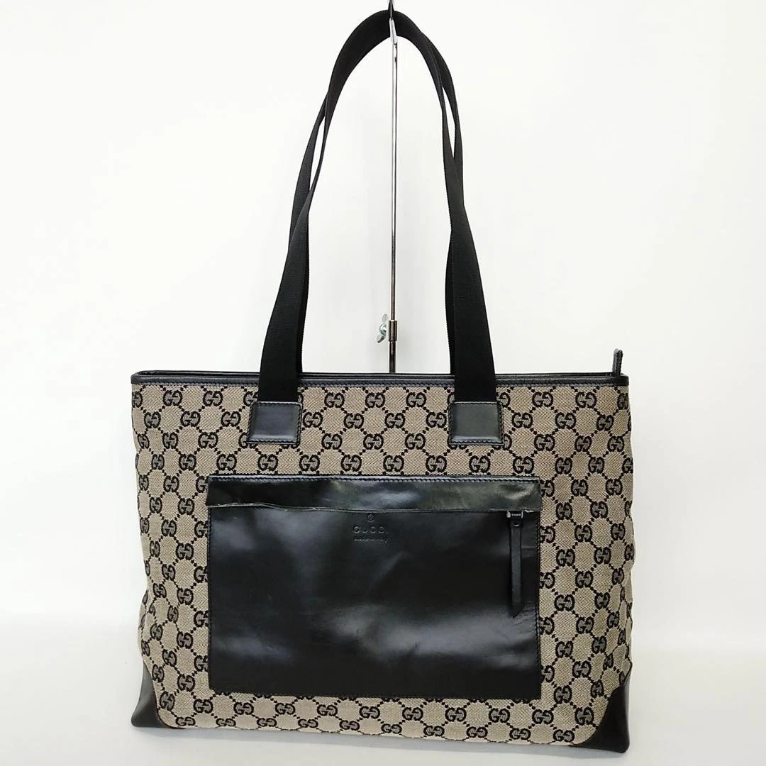 Gucci Gg Sac Fourre tout Toile Noir   Sac à Main Luxe Designer Accessoire Mode Tote