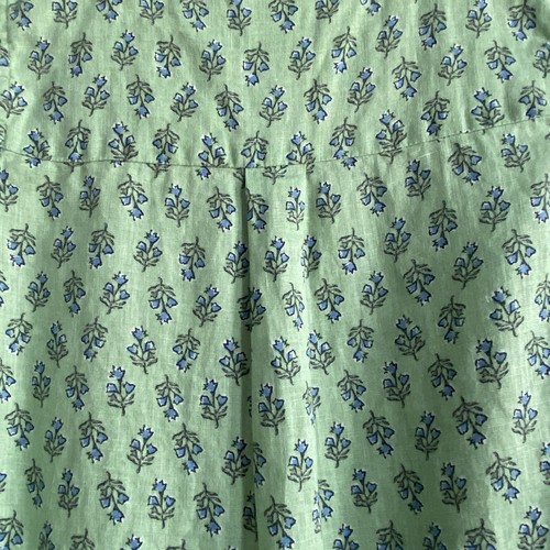 Pure Jill Linen Sleeveless Size M Green Floral Print Tunic Top - Picture 7 of 9