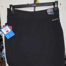 Columbia Omni-Shade Athletic Skort Black M Pull On Stretch Hiking 1944156