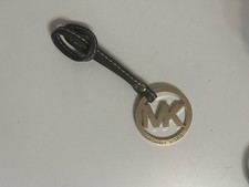 Michael Kors leather and gold Purse Charm Key Fob Bag Charm